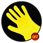 Animation wo man sieht in welchem Bereich die Handschuhe wärmen